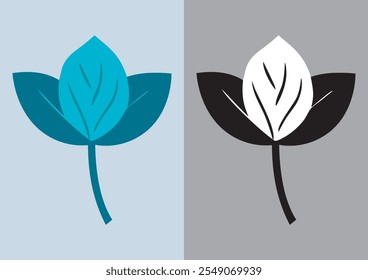 Flower Leaf 2D Flat Icon Vector Design