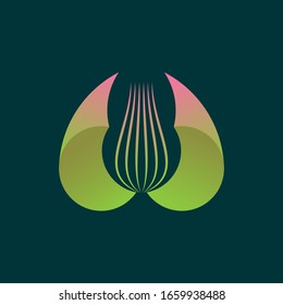 Flower and leaf abstract Logo design vector template . colorful flower leaf vector logo symbol icon. suitable for beauty logo, spa, fashion, salon