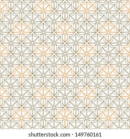 Flower or leaf, asian seamless pattern, abstract ornament, japan / china background. Vector illustration