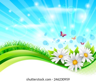 Flower and leaf background