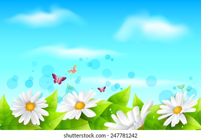 Flower and leaf background