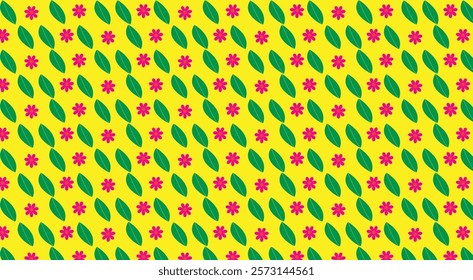 Flower and Leaf background Patter design, Easy Patter  design, Pattern design, Vector pattern