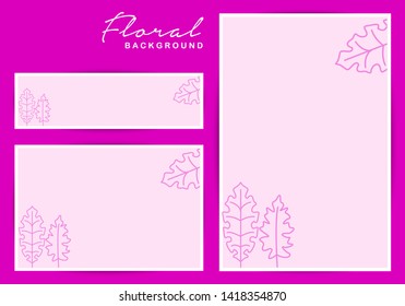 Flower and leaf backgrounds for banners, magazines & invitation cards. pretty flower background.