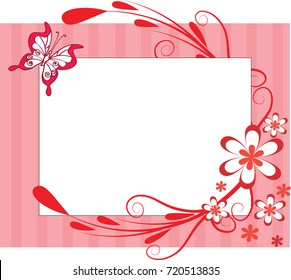 flower and leaf border frame