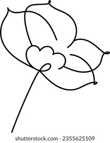 Blume und Blatt-botanisches Einzeilenhandziehelement