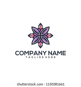 flower leaf carelogo design
