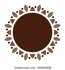 flower or leaf circle frame. vector logo. template icon.