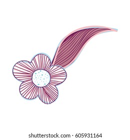 flower with leaf decoration design