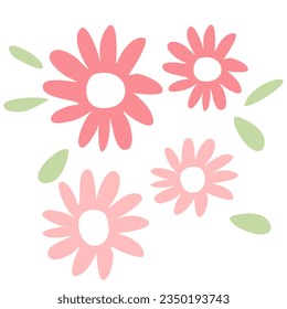 flower and leaf for decoration , design , background ,illustration