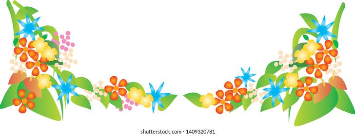 Flower and leaf decoration. Flower and leaf decoration. Image illustration