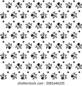 Flower leaf design for fabric print, texture, tile ,background, paper print.