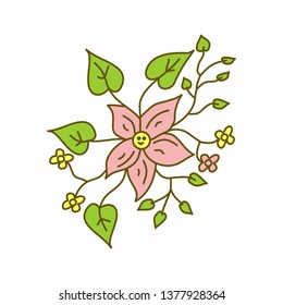 Flower Leaf Design Illustration Template Vector