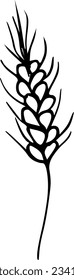 Flower and leaf floral ink vector illustration for wedding invitation, greeting cards etc