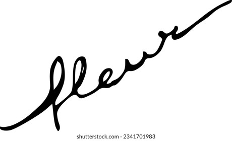 Flower and leaf floral ink vector illustration for wedding invitation, greeting cards etc