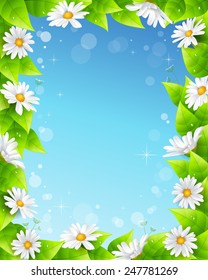 Flower and leaf frame