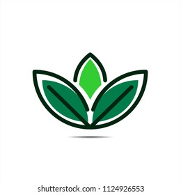 Flower leaf green icon, 