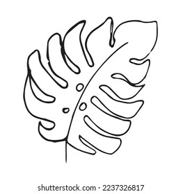 Flower Leaf Hand Drawn Vector Shape