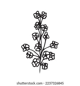 Flower Leaf Hand Drawn Vector Shape