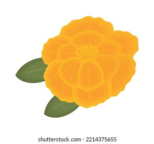 icono de flor y hoja aislado