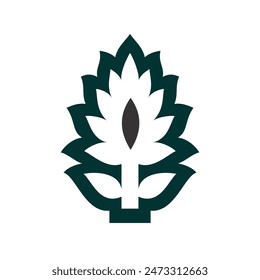 Icono de hoja de flor para logotipo, icono, impresión y más.