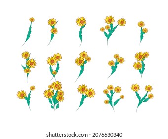 flower and leaf icon vector illustration for pattern