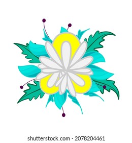 flower and leaf icon vector illustration for pattern