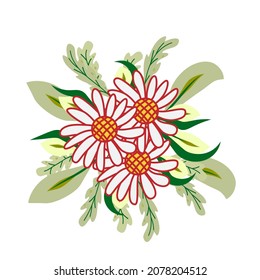 flower and leaf icon vector illustration for pattern