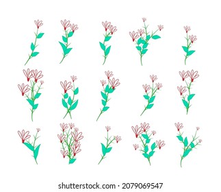 flower and leaf icon vector illustration for pattern