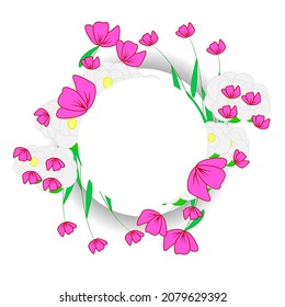 ilustración vectorial de icono de flor y hoja para patrón