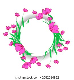ilustración vectorial de icono de flor y hoja para patrón