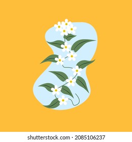 flower and leaf icon vector illustration for pattern