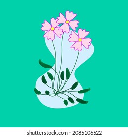flower and leaf icon vector illustration for pattern