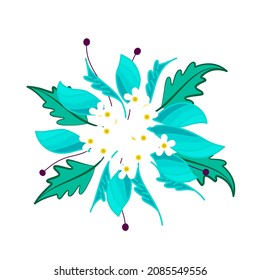 flower and leaf icon vector illustration for pattern