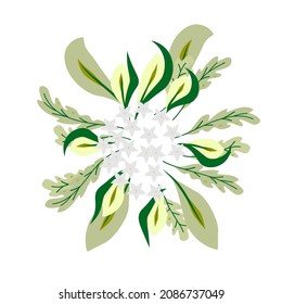flower and leaf icon vector illustration for pattern