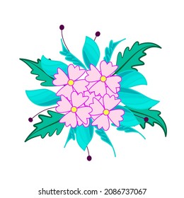 flower and leaf icon vector illustration for pattern