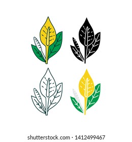 Flower Leaf Illustration Design Template Vector