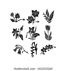 Flower Leaf Illustration Design Template Vector