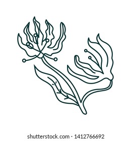 Flower Leaf Illustration Design Template Vector