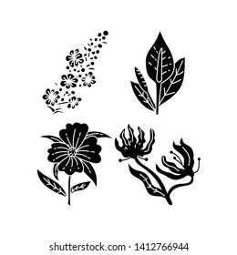 Flower Leaf Illustration Design Template Vector