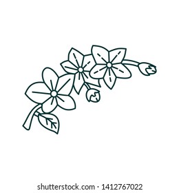Flower Leaf Illustration Design Template Vector