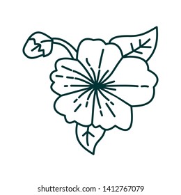 Flower Leaf Illustration Design Template Vector