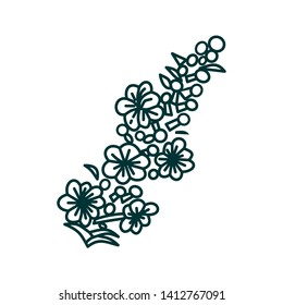 Flower Leaf Illustration Design Template Vector