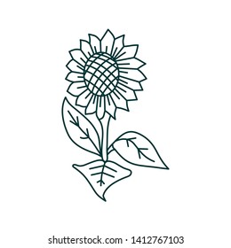 Flower Leaf Illustration Design Template Vector