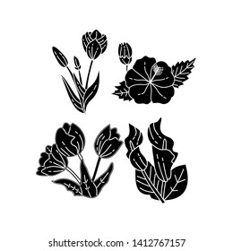 Flower Leaf Illustration Design Template Vector
