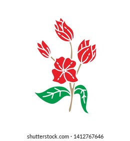 Flower Leaf Illustration Design Template Vector