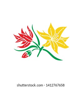 Flower Leaf Illustration Design Template Vector