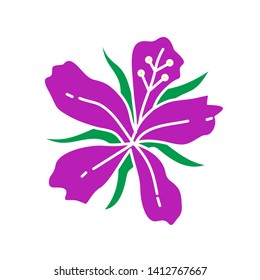 Flower Leaf Illustration Design Template Vector