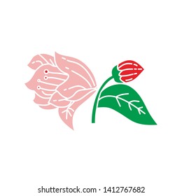 Flower Leaf Illustration Design Template Vector