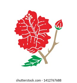Flower Leaf Illustration Design Template Vector