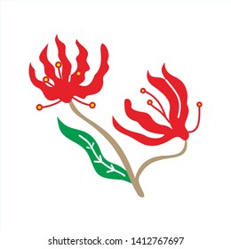 Flower Leaf Illustration Design Template Vector